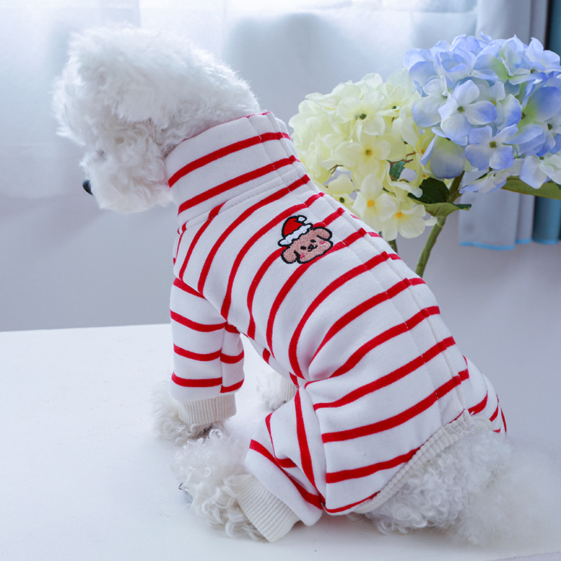 クリスマスのお腹包み服-細めの紅白