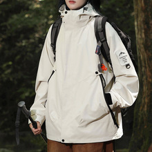 【朱雀红】三合一冲锋衣女2025新款秋冬风衣外套防水大码登山服男