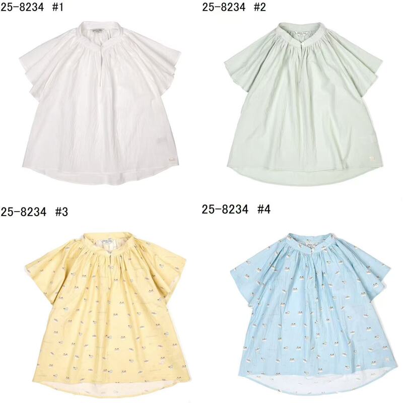 Japanese Style Kusuguru Flying Sleeve Short-Sleeved Women's Shirt Casual Japanese Style Style Lazy Loose Design Literary 307