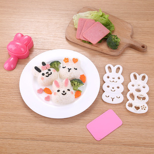 Moe rabbit rice ball mold cartoon rice mold creative bento rice children's meal rice ball grinding tool