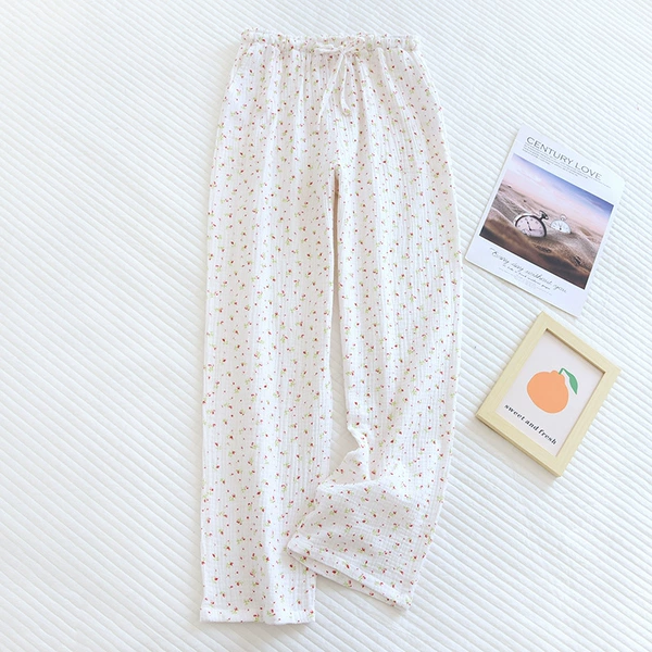 White trousers flower-shaped