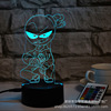 Foreign trade goods on Friday night, gram 3D night light creative LED gift game 3D light touch remote control USB plug -in