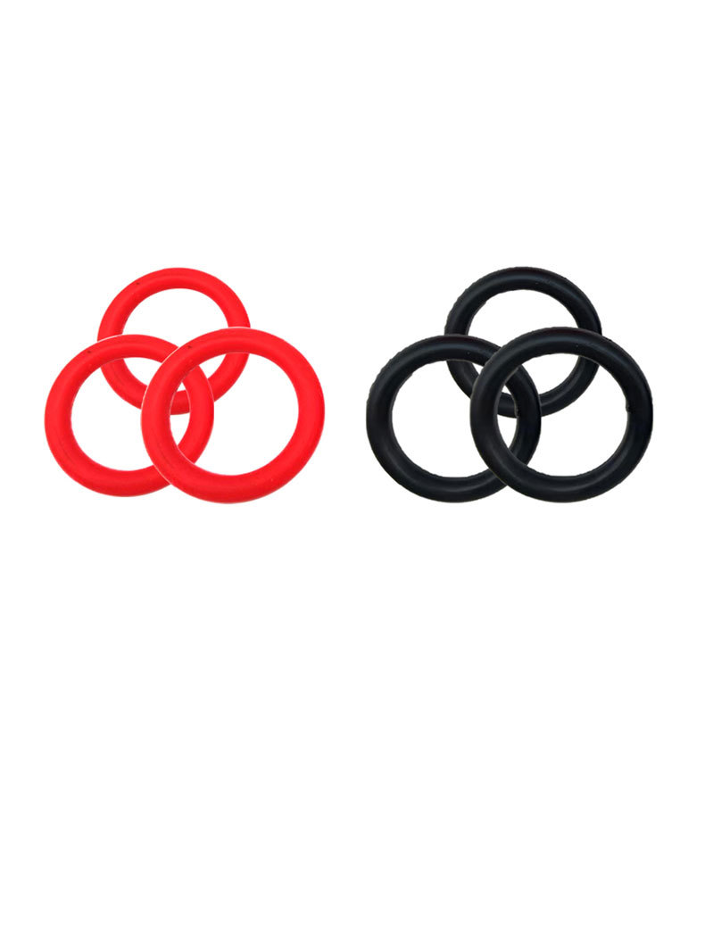 Silicone Vibrating Locking Ring for Men, Manual Control Couples Delay Device, Red — detail image 3