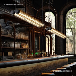 *工业风吊灯美式复古创意餐厅长条酒吧清吧咖啡厅烧烤店餐桌吧台-阿里巴巴
