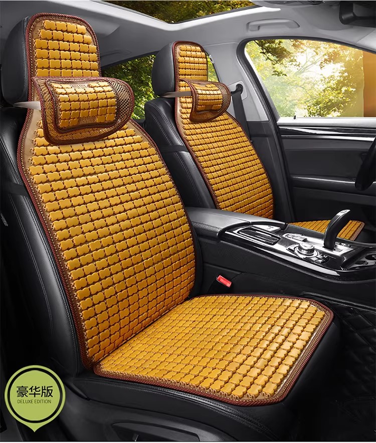 Summer Cooling Mat Seat Cushion for Office Computer Chair, Summer Car Seat Cushion, Chinese-Style Mahjong Bamboo Mat Cooling Pad