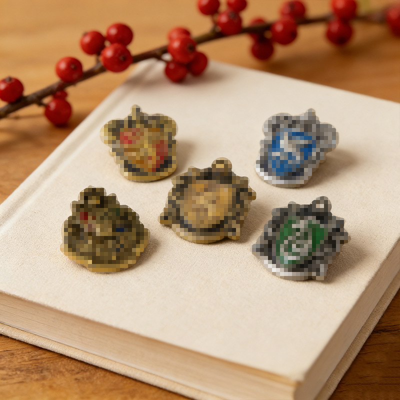 Pixel-Style Game Peripheral Metal Badges, Creative Brooches, Keychains, Anime Accessories, Gifts