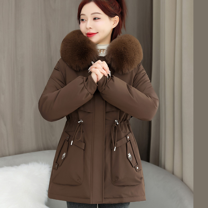 Comercio exterior adición de invierno 2025 nuevo estilo de superando la ropa de algodón de mujer versión corta de la chaqueta de algodón suelta image 8