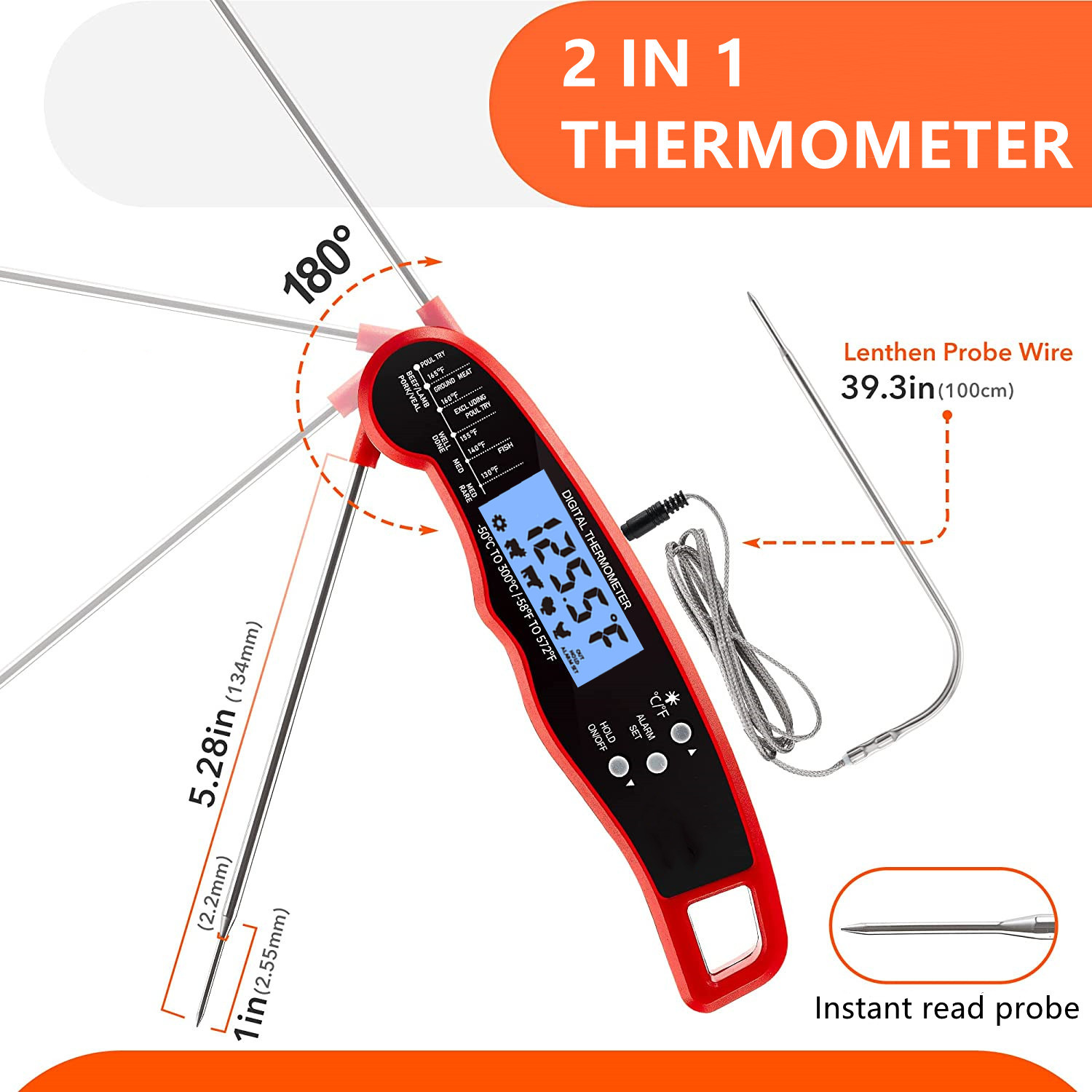 Waterproof thermometer