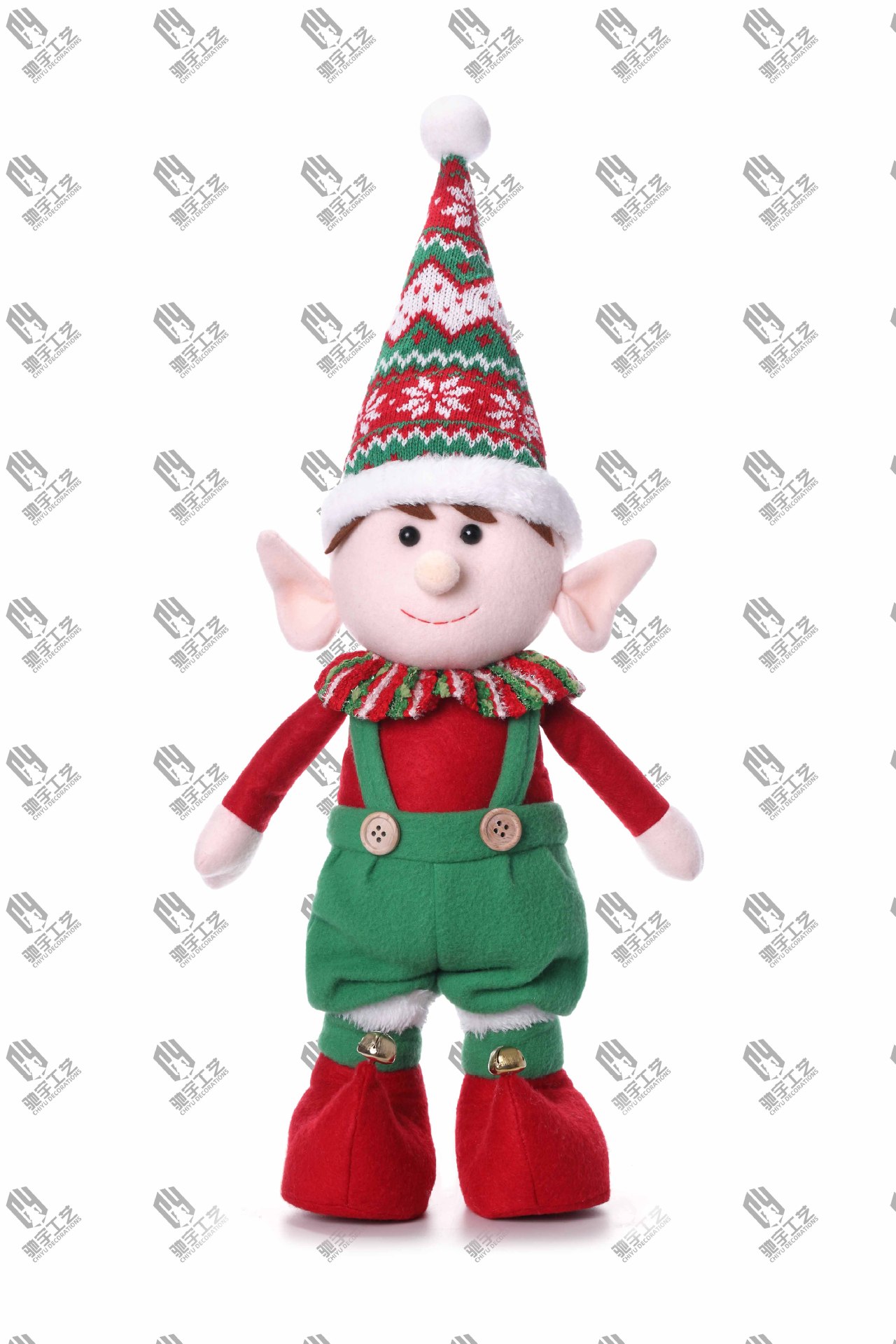 Navidad una variedad de tela roja y verde de piernas largas muñecas elfos retráctiles para hombres y mujeres muñecas elfos decoraciones de Navidad