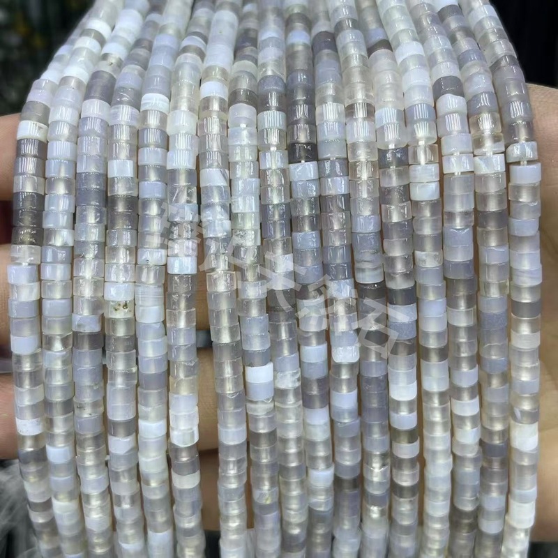 2*4mm天然石管珠隔片散珠玉髓青金水晶圆柱隔珠diy饰品配件批发|undefined