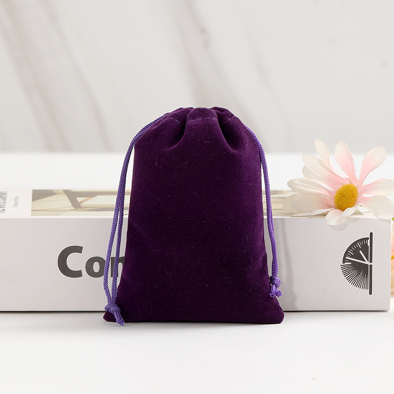 Bolsillo con cordón de franela, bolso de franela de joyería con cordón, bolso de tela de joyería de terciopelo, bolso de franela Lisi, bolso de almacenamiento de franela