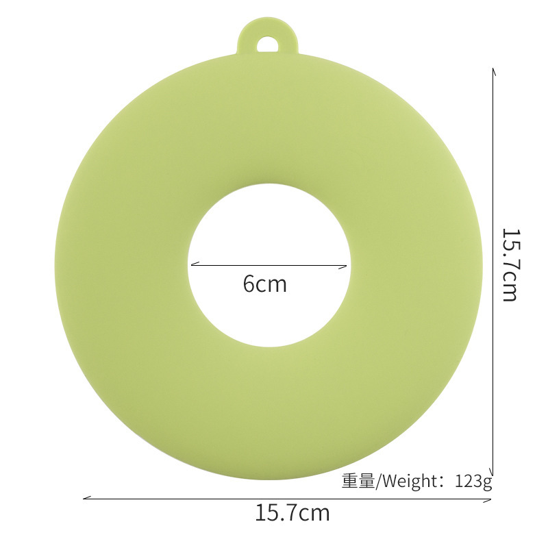 Color caramelo silicona aislamiento térmico almohadilla de comedor resistente a altas temperaturas a prueba de quemaduras tabla de comedor antieslizante grueso donut aislamiento térmico almohadilla de playa