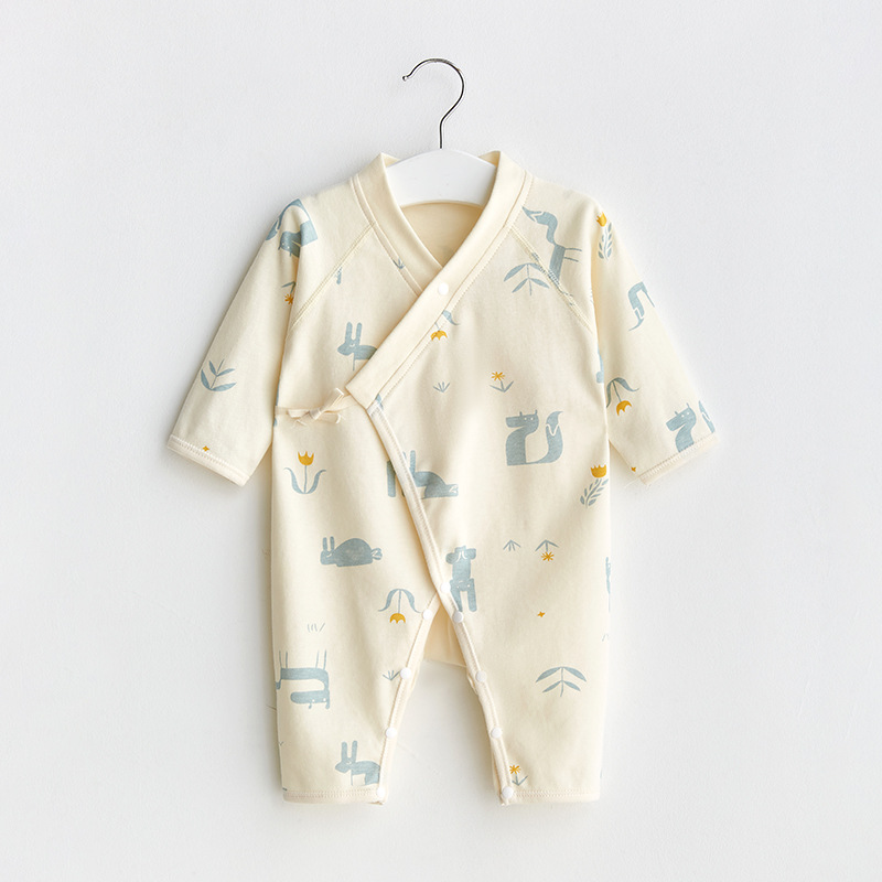 Ropa de bebé recién nacido para primavera y otoño, capa base de algodón puro para bebés de 0 a 3 meses, pelele de otoño para recién nacidos, conjunto de una pieza para bebés.