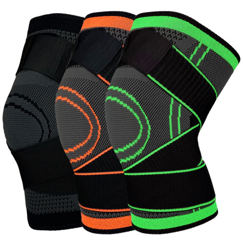 Professional Amazon nylon running protective gear compression straps 3D knitted basketball mountain climbing cross-border four-season sports knee pads