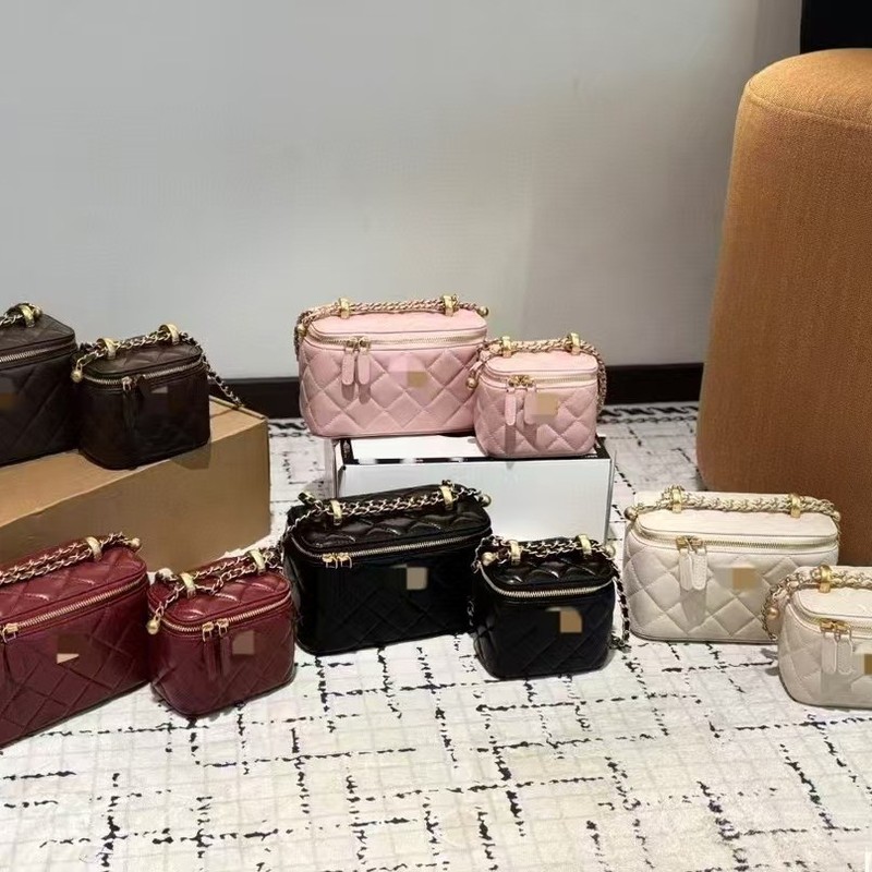 【10000+收藏】小香风24p水钻手柄盒子包化妆包包单肩斜挎手提袋|undefined