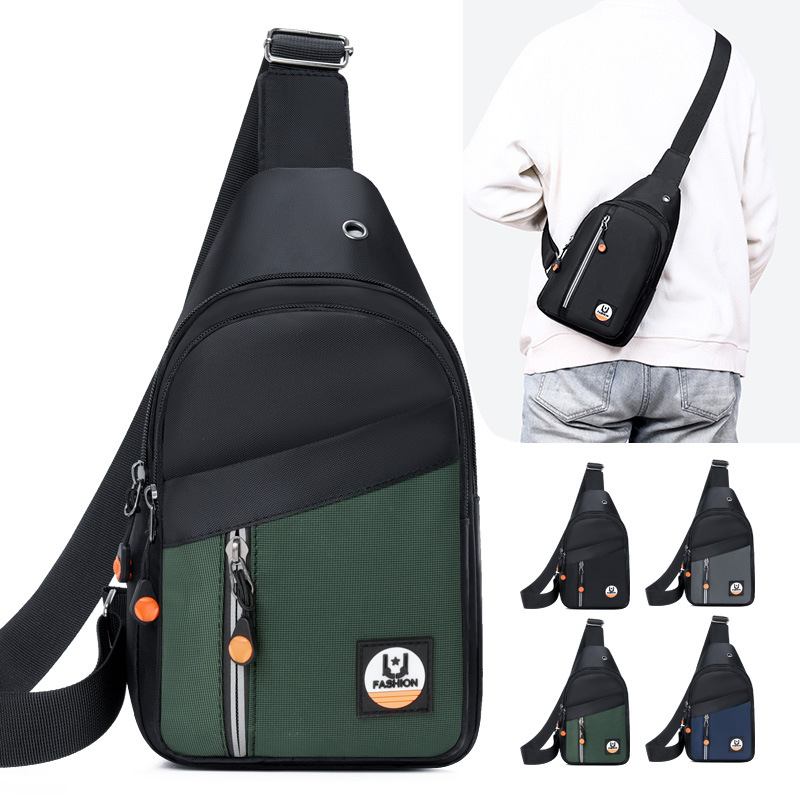 2025 nuevo estilo de moda para hombres bolso de hombro al aire libre ocio deportivo de viaje mochila simple bolso de pecho de moda universal