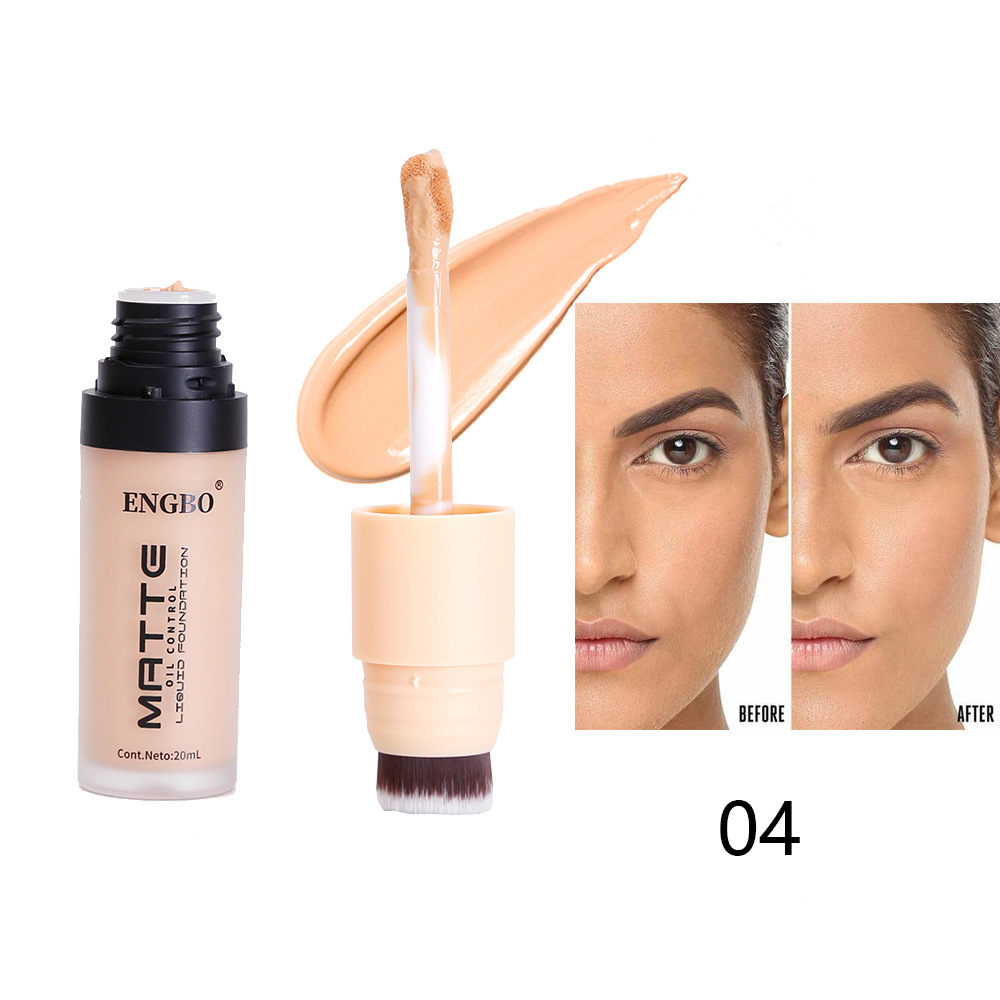 The new matte double-headed foundation is oil-control, brightening, concealing, long-lasting, breathable and comes with a brush undefined