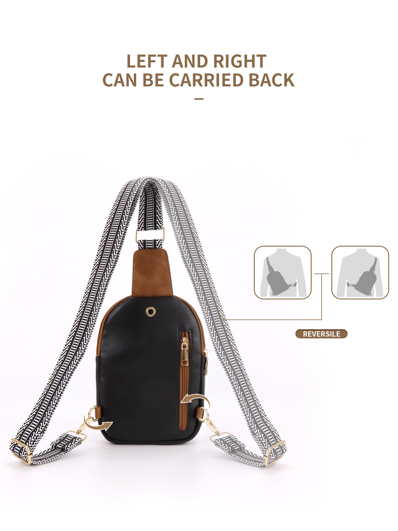 259g Weight Polyester Lining Material Zipper Closure Type Sling Strap Strap Type Fanny Pack Bags Type Daily Occasion Pu Leather Material Color Block Pattern All Seasons Season Unisex Gender Vintage Style Style Oval Shape Unisex Vintage Style Color Block Pu Leather Waist Bags 17