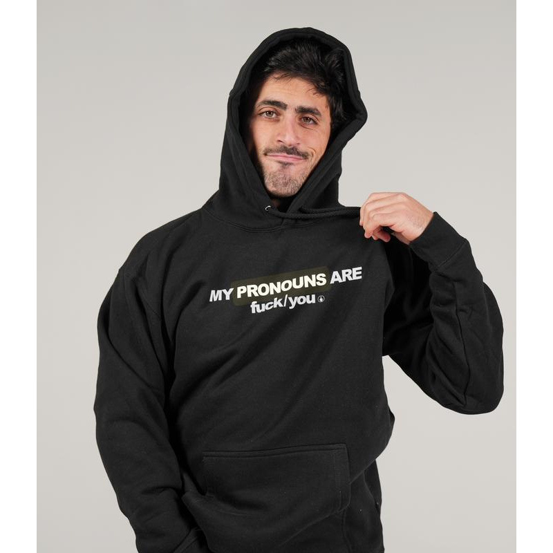 Cross-Border European Size Pure Cotton Sweatshirt Pronouns F*Ck/You Hoodie Cross-Border European Size Pure Cotton Sweatshirt Pronouns F*Ck/You Hoodie