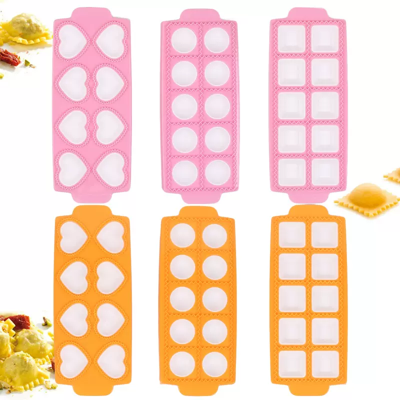 DIY烘焙厨房工具 10连方形圆形心形意大利饺子模具翻糖蛋糕装饰模