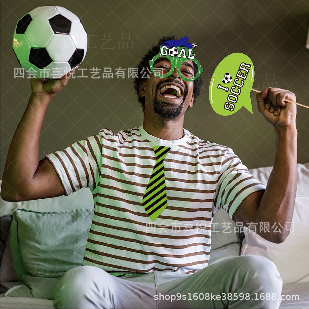 Decoración para Fiesta de la Copa Mundial de Fútbol 2026 entre Estados Unidos, Canadá y México, Accesorios Divertidos para Fotos para Fanáticos del Fútbol