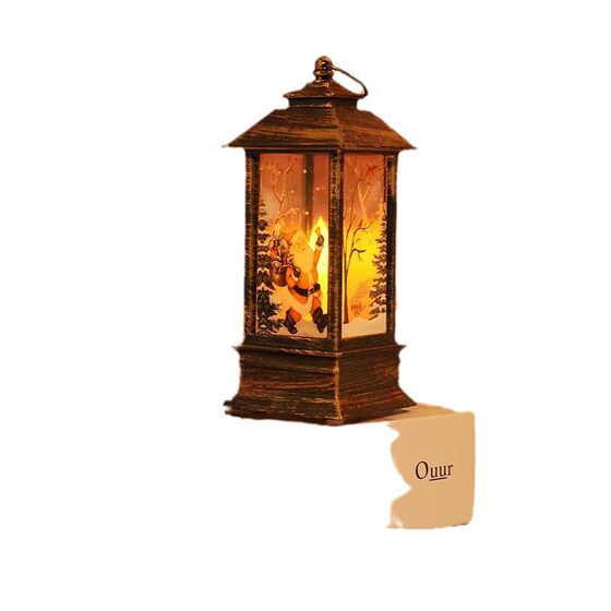 Old man snowman decoration night light desktop ornaments Christmas decorations Christmas wind lamp candlestick lamp night light