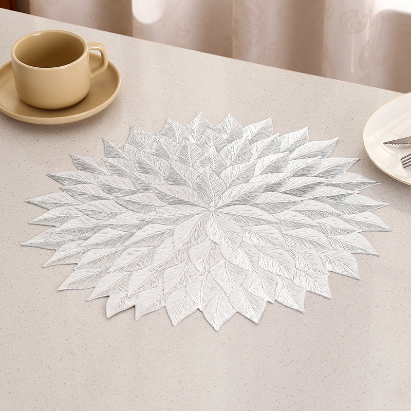 Flores europa estera impermeable a prueba de agua a prueba de aceite tabla de PVC bandera europa estera de lujo ligera estera de taza simple al por mayor