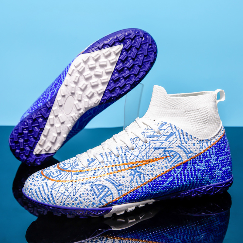 Zapatos de fútbol explosivos de alto nivel asesino entrenamiento profesional zapatos de clavos largos para niños zapatos de fútbol de clavos de tamaño roto