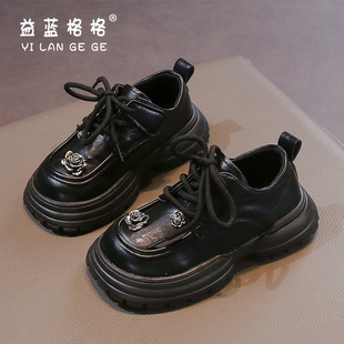 Women's Shoes Spring and Autumn New Arrival Leather Waterproof Leather Shoes for Students Single-layer Shoes Children's Loafers Lightweight Thick Sole Large Children's Shoes