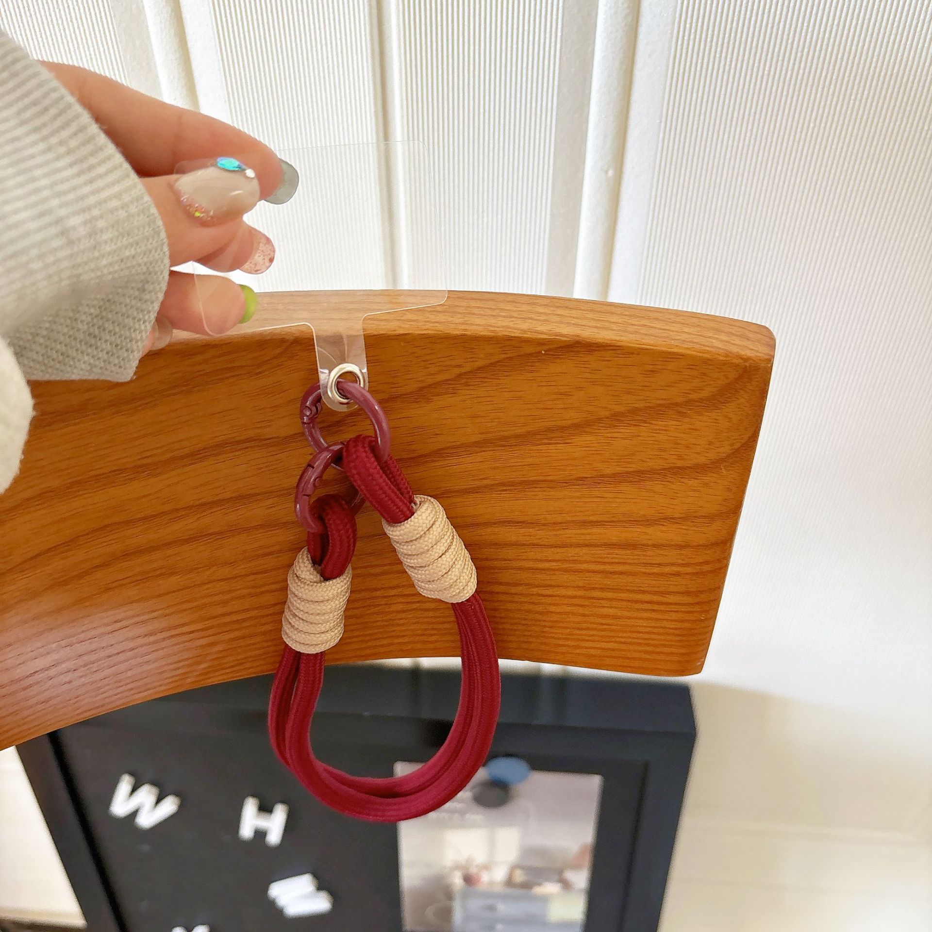 더블링 [팔찌-버건디] + 투명사각개스킷