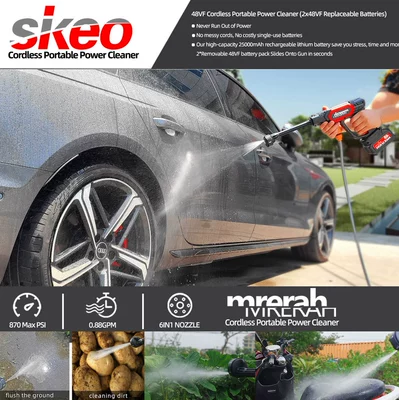 washer 1-1-2 portable lithium — Portable car washer