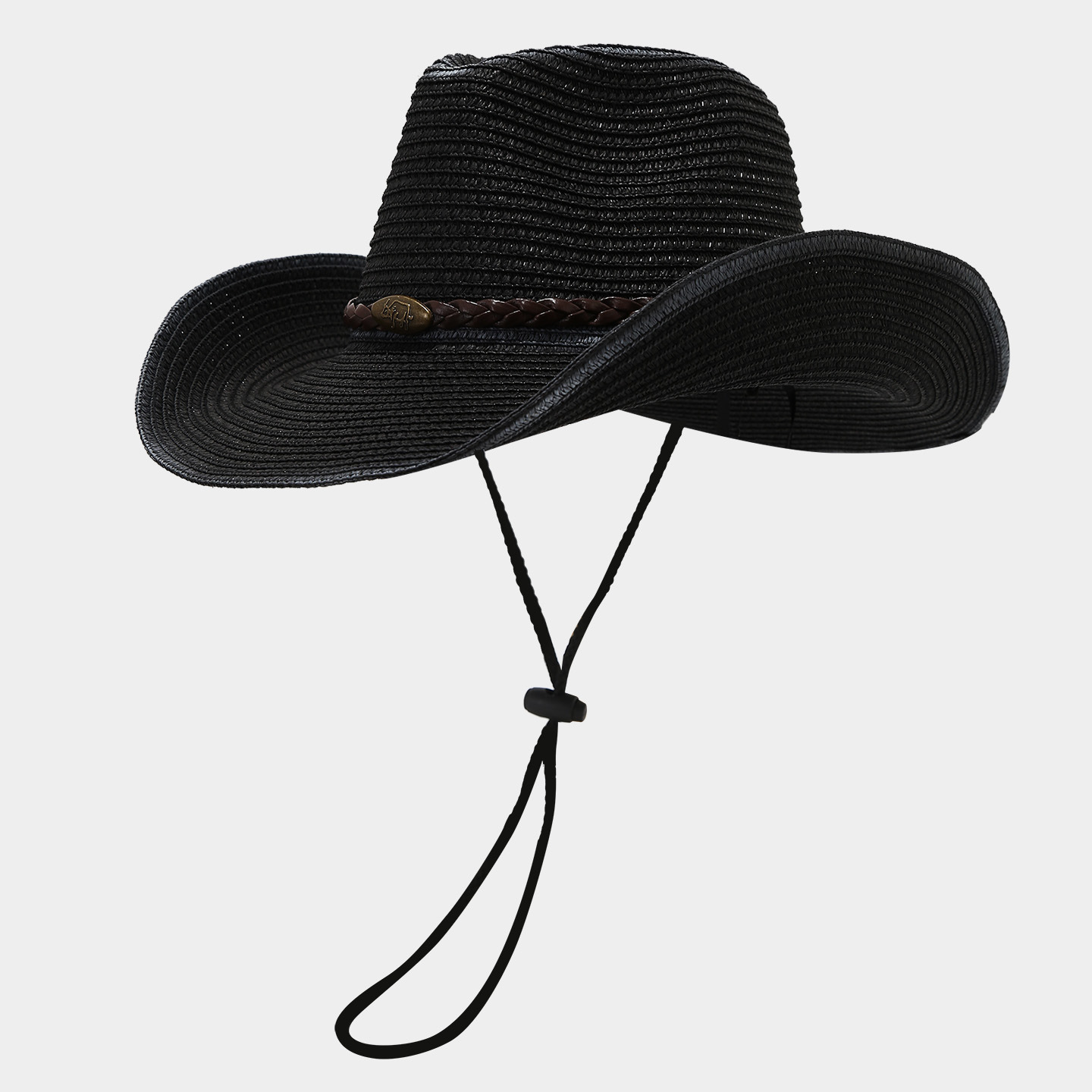 Primavera y verano nuevo ala al aire libre que forma el sombrero grande del sol de los hombres y las mujeres de mezclilla occidental estilo paja sombrero pescador sombrero image 15