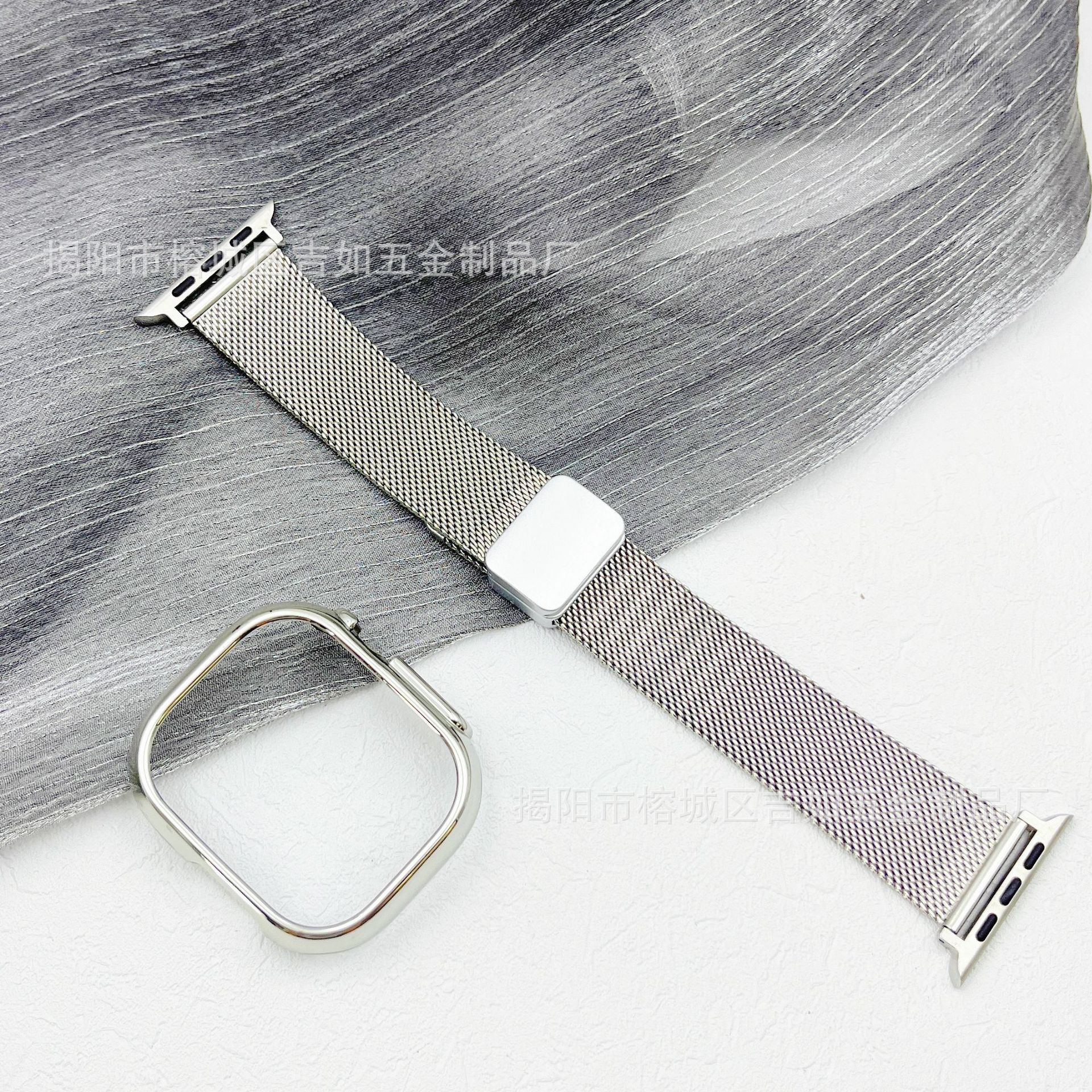 Adecuado para Samsung watch4 Huawei GT4 06 línea Milán hebilla magnética watch8 correa de Apple de acero inoxidable