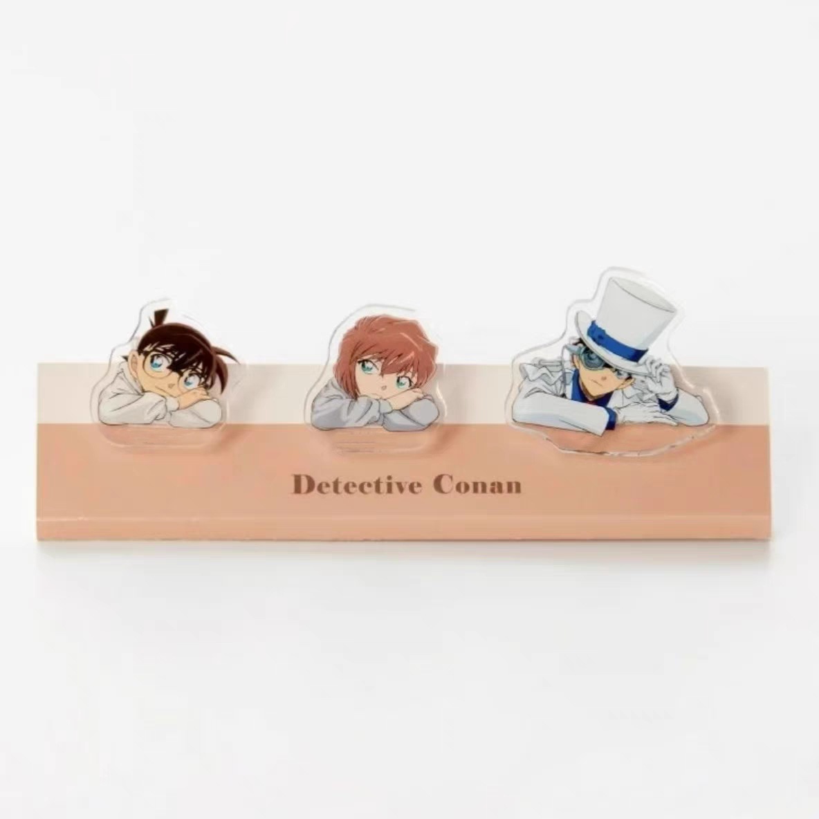 名侦探柯南动漫周边灰原哀基德趴在桌上亚克力PP夹卡通标签夹