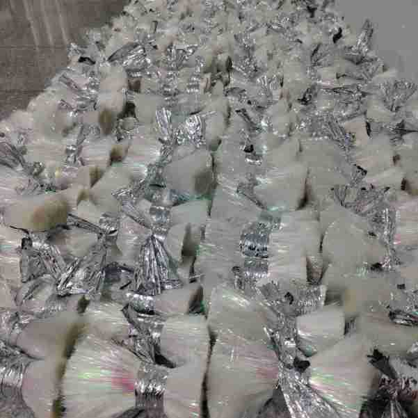 双股包七色水晶金线粉色亮片扁丝碎片吊牌绳七色闪光水晶膜彩带