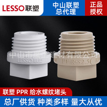 联塑ppr给水配件堵头白色外牙堵头灰色热熔外丝堵头家装管件厂家