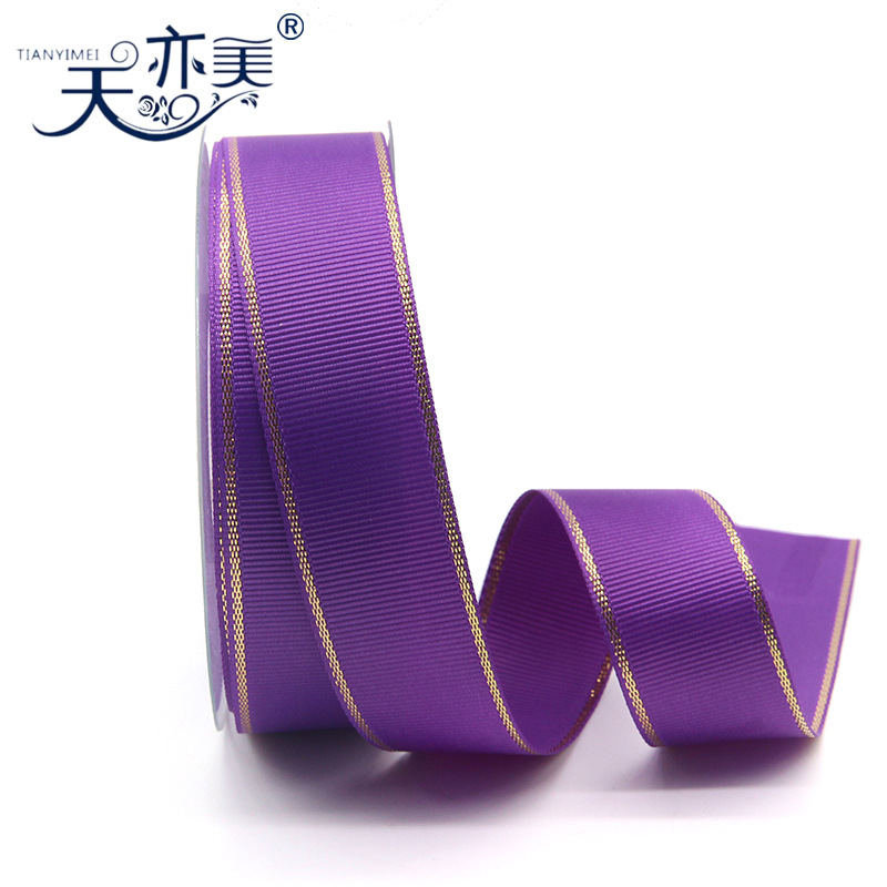 Varias especificaciones de embalaje cinta decorativa doble borde de oro costilla cinturón doble borde hilo de plata cinturón hecho a mano accesorios de joyería