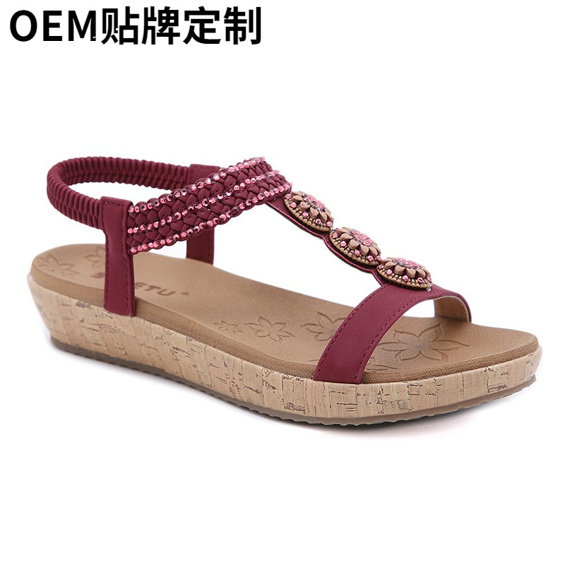 F8437 500K GIÀY DÉP SANDAL NỮ HUITDTU PHONG CÁCH ÂU MỸ HỌA TIẾT HOA ĐẾ XUỒNG ĐẾ CAO GIÀY DÉP NỮ G01 SẢN PHẨM MỚI