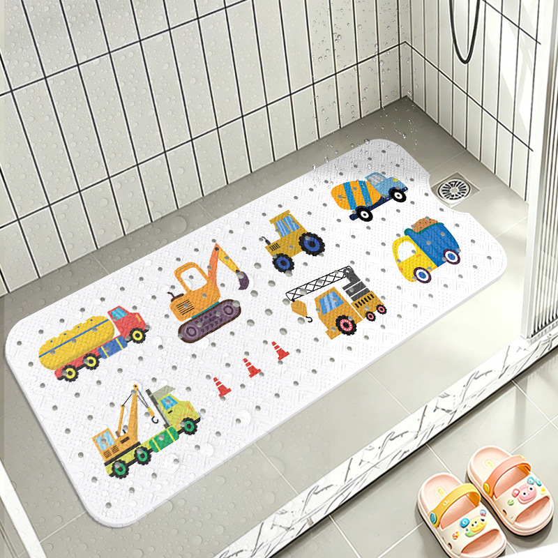 Toy Car with Hole-Shaped Suction Cup Foot Mat Temu Amazon Can Ship on Behalf of Children's Bath Anti-Slip Floor Mat to Prevent Falls