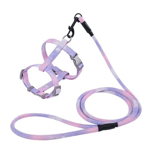 Cross-border adjustable pet cat gradient leash set small dog dog leash dog I-shaped harness