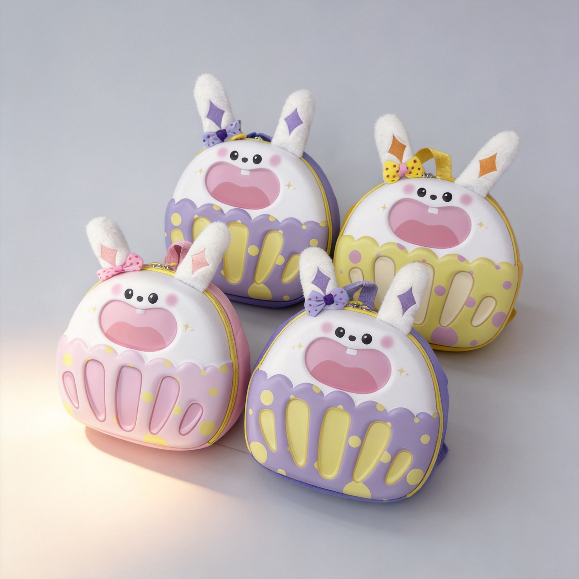 New Children's Eggshell Cartoon Rabbit Backpack, Cute and Fun Kindergarten Baby Fashion Trendy School Bag Wholesale