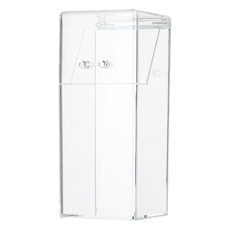 Portalápices transparentes para estudiantes de acrílico, lápiz de cejas, caja de almacenamiento de pinceles de maquillaje, escritorio para niñas, caja de almacenamiento de papelería de gran capacidad para mujeres