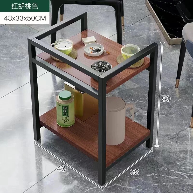 木制款麻将馆茶杯架客厅麻将桌可移动小茶几卧室落地正方形置物架|undefined