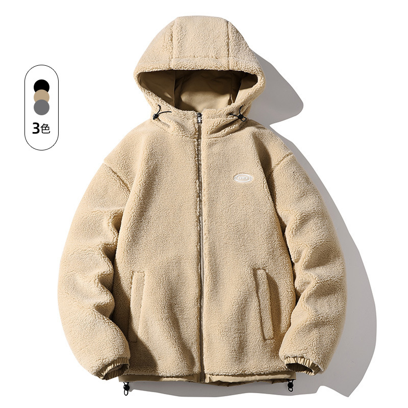 Abrigo acolchado de algodón abrigo de lana de cordero de invierno para hombres abrigo de lana de cordero de estilo coreano de moda engrosada suelta estudiante marca de moda pareja Abrigo acolchado de algodón de invierno