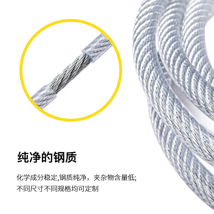 Cuerdas de alambre de acero revestidas galvanizadas lámpara de escenario de acero inoxidable con cables de suspensión de seguridad antirrobo en ambos extremos