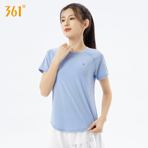 361 Yoga Wear Women's Summer Thin Fitness Running Mesh Loose Sports Short Sleeve T-Shirt Women's Yoga Top