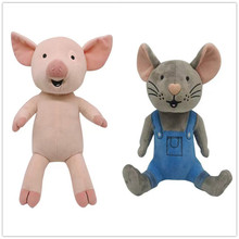 新款If You Give A Mouse A Cookie毛绒公仔粉猪老鼠儿童绘本玩具