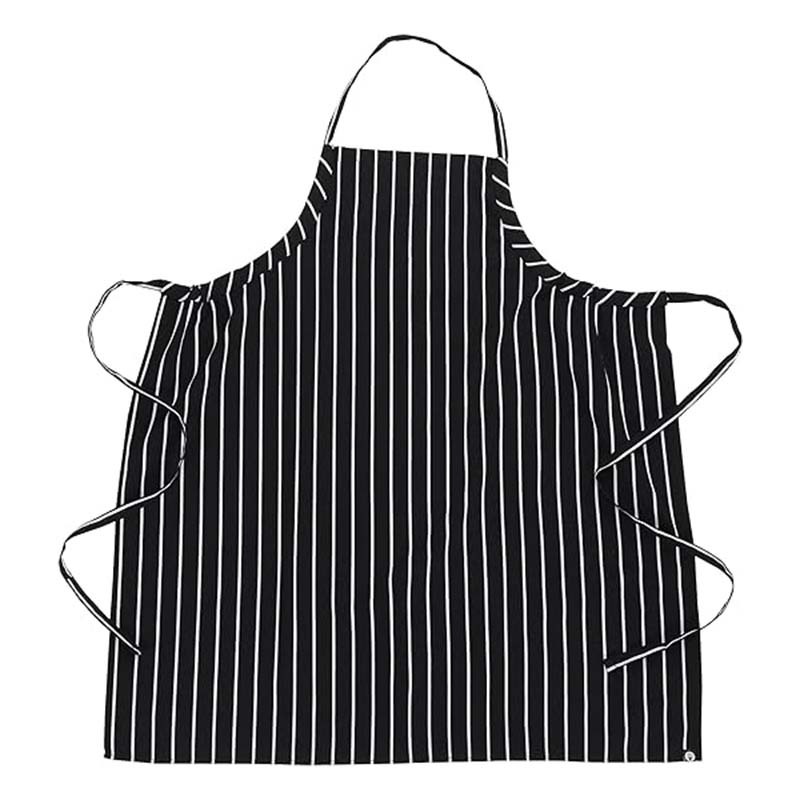 Transfronterizos coreanos moda poliéster algodón delantal rayas cocina hogar café restaurante occidental ropa de trabajo delantal al por mayor personalizado