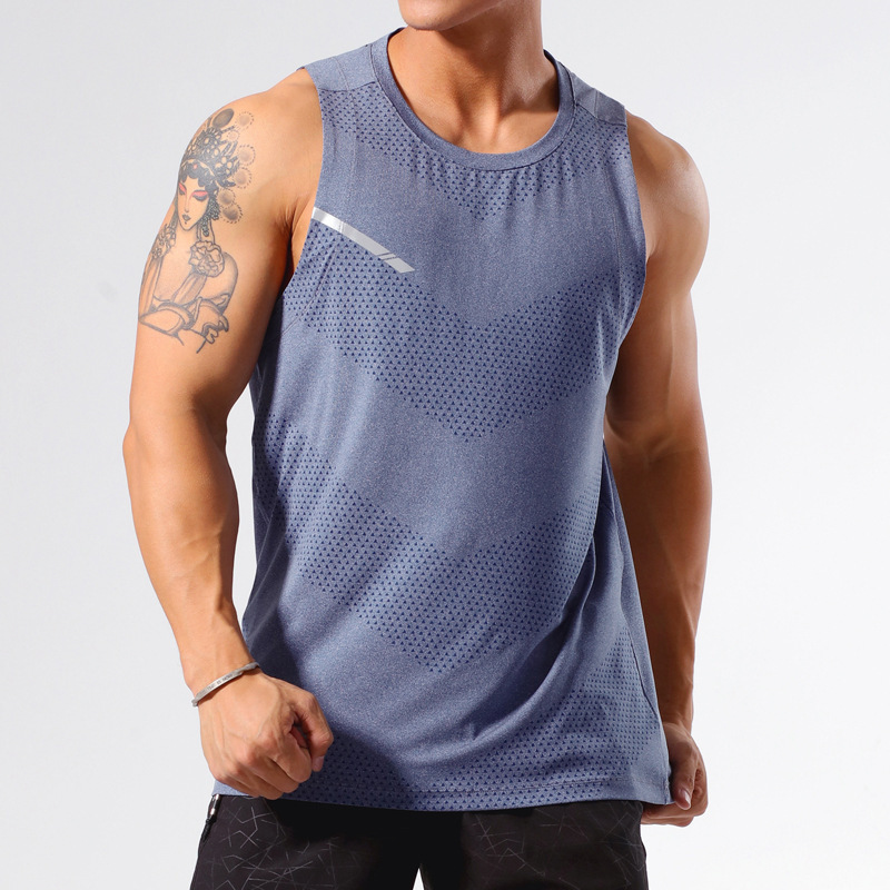 Running Vest Men's Basketball Sports Loose Quick-Drying T-Shirt Sleeveless Vest Marathon Track and Field Fitness Training Top