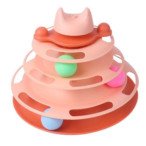 Pet Supplies Amazon New Cat Head Interactive Turntable Cat Toy Self-Happy Four-Layer Cat Turntable Cat Toy